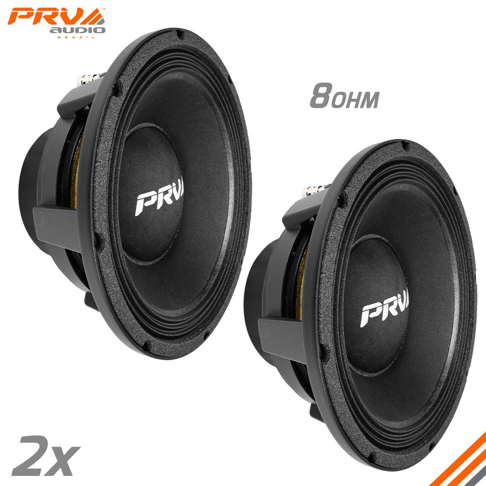 2x PRV Audio 10MR2000-NDY 10″ Midrange Speakers 4000 Watts Neodymium 8 Ohm PRO