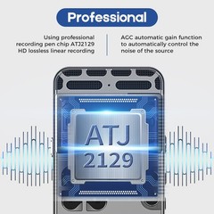 Rechargeable LCD Digital Audio Sound Voice Recorder Dictaphone MP3 Player