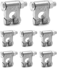 Military Spec Battery Terminals, 4 Pairs Negative and Positive Top Post Battery