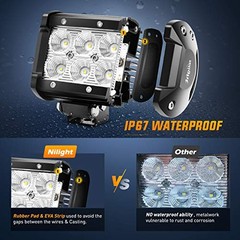 LED Pods 4PCS 18W 1260lm Flood LED Light Bar 4 LED Pods without Wiring Harness