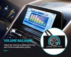 Universal Car Audio Amplifier RCA Level Controller Bass Volume Control Knob