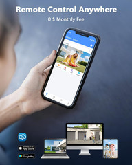 5MP Wired Security Camera System, 90 Days Storage, 4 Cameras, No Fees