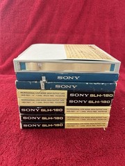 Lot of 8 Sony 1/4″ Reel To Reel Tapes In Box Japan 7 SLH-180 & 1 Super 150