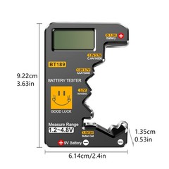 ABS Plastic Battery Tester For AAA C D 9V 3V Coin Cell CR2032 AG Series Small