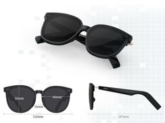 Smart Audio Bluetooth Sunglasses, Wireless Music, IPX4 Waterproof, UV400, BLACK