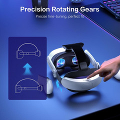 Head Strap for Oculus Meta Quest 3S Quest 3, Fashion Adjustable Comfort Enhanced