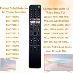 RMF-TX520U Voice Remote Controller for Sony 2023, 2024 Bravia Smart Google TVs