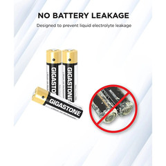 GIGASTONE Constant Voltage Rechargeable AA Batteries (4 Pack), 3000mWh, Lithium