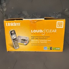 Uniden Digital Answering System Cordless Phone Handset Caller Announce Amplified