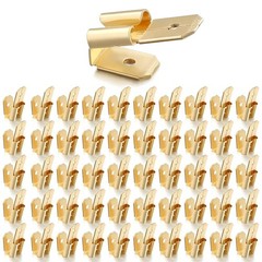 50PCS/Set Dual Male Single Female Brass Piggyback Spade Connectors Accessories
