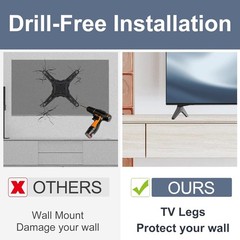 Elegant Replacement TV Legs for LG 49-55 Inch Models | Durable ABS with Screws