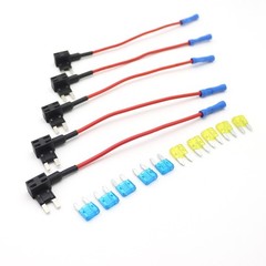 15Pcs Fuse TAP Adapter Kit 12V 15A 20A Car Add-a-circuit Standard ATM APM Blade