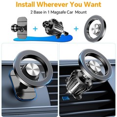 Magsafe Car Mount Magnetic Phone Holder, iPhone Magsafe Magnetic Dash Mount