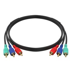 3 RCA Component Cable Video YPbPr Coaxial RCA Cord Gold RGB HDTV DVD VCR LOT