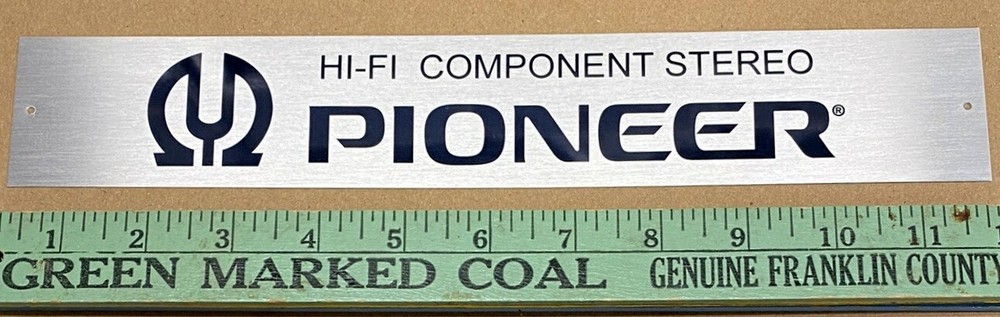 Pioneer Hi-Fi Component Stereo Sign – Custom Silver Aluminum
