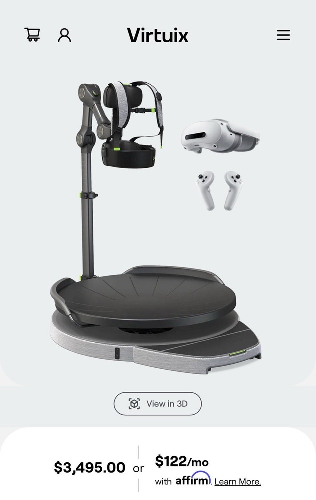 Omni One VR Treadmill System w/ Harness, Accessory Kit, Motion Base Platform