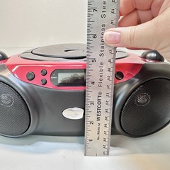 GPX BC232R CD/Radio/CD-R Playback Boombox Red and Black