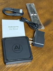Ai android tv Media Streamer Box Black Quad Core Voice Commands Wi-Fi HDMI