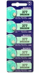 5 New SONY 377 SR626SW SR66 377 1.55V Silver Oxide Watch Battery – USA Seller