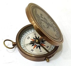American Compass Antique Vintage Brass Rustic