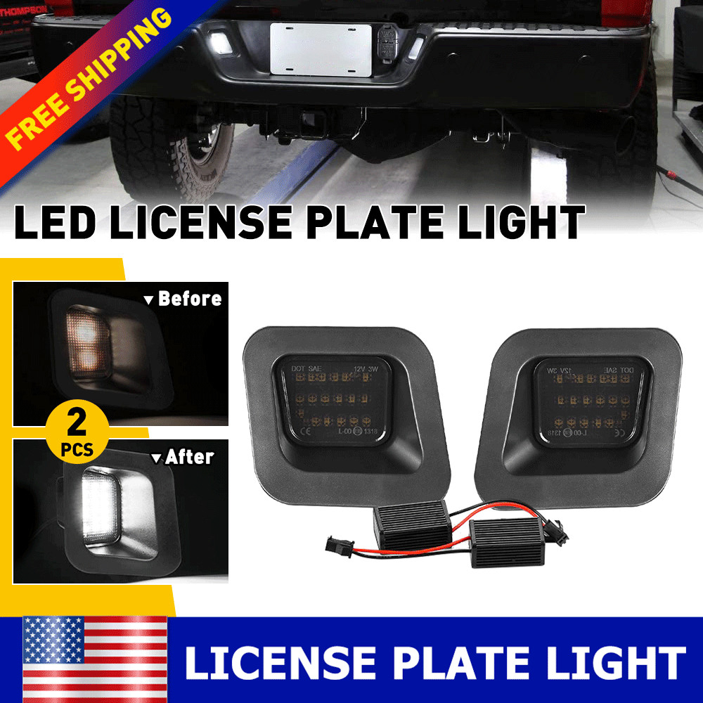 For 2003-10 DODGE RAM 2500/3500 LED License Plate Lights Lamp White 5500K