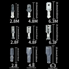 900/540X Assorted Insulated Crimp Spade Terminals Electrical Wire Connectors Kit