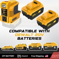 20V 5.0AH Lithium For DeWalt 20 Volt Max XR DCB205-2 Battery/220W Power Inverter