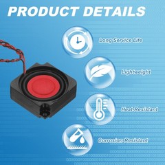 2W 8Ω Mini Speaker, 4PCS Full-Range Portable Micro Loudspeaker, Black Red
