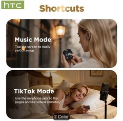 HTC NE72 AI Translator Open-Ear Wireless Headphones 134 Languages Translation
