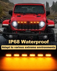 LED Grill Lights for Jeep Wrangler JL 2024 2025 Grille Lights Wrangler JL Acc…