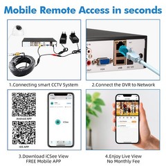Remote Playback Support 8CH 6-in-1 5MP H.265+ DVR With 1TB Internal Storage HDD