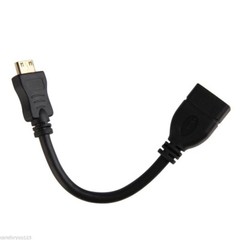 Premium Gold Plated HDMI Cable Extender Mini Male to Female Cord 1080P 15cm US