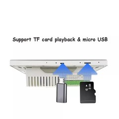 Touch Screen in wall Amplifier 7” Stereo Audio Background Music WIFI Bluetooth