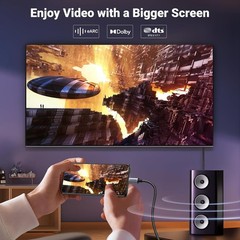 UGREEN Unidirectional Braided USB C to DisplayPort 1.4 Cable 8K@60Hz 4K@240Hz