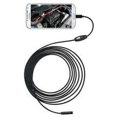 5.5mm Android Endoscope Waterproof Snake Borescope USB Inspection Camera 6 LED