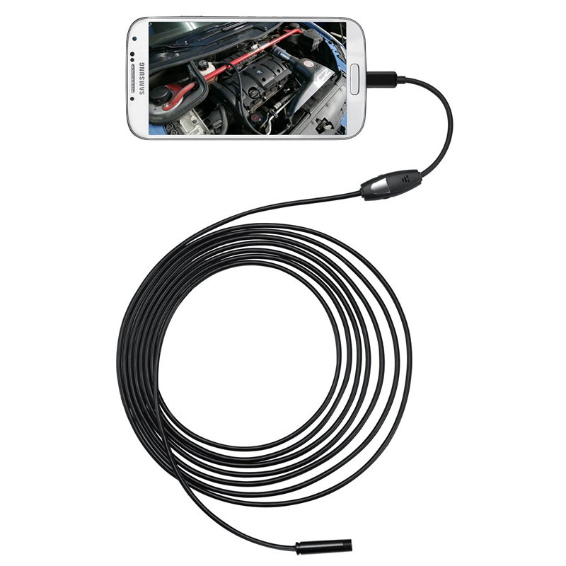 7mm Lens Micro USB Endoscope HD Snake Inspection Camera 6-LED For Android Phone