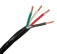 16/4 CL3 IN-WALL 16 AWG Gauge 4 Conductor PURE COPPER Speaker Wire Black – 500FT