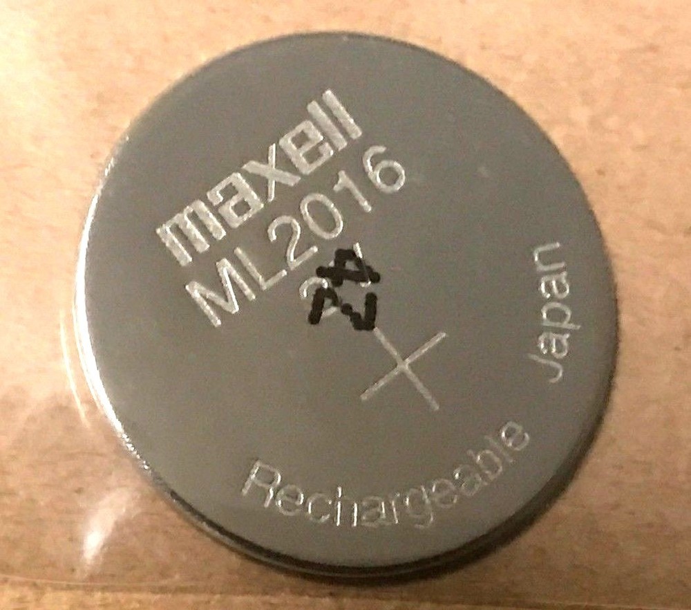 Brand New Maxell ML2016 Rechargeable 2016 3V CMOS Backup Battery, Made in Japan