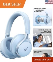 40 Hours Active Noise Cancelling Headphones – Superior Sound & Comfort Design
