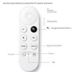 New Replaced Voice Remote Control For Chromecast With Google TV Bluetooth G9N9N