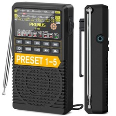 PRUNUS J-165 Portable AM FM Transistor Radio Battery Operated