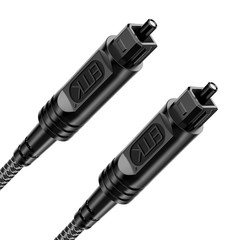 24K Gold-Plated Optical Audio Cable [10Ft/3M] – Digital Toslink SPDIF Cable Comp
