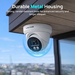 VIKYLIN 8MP 4K Full Color Night Vision IP Camera Built-in Microphone IP67 WDR
