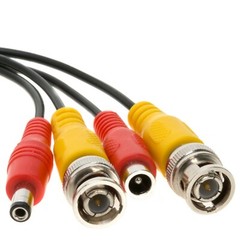 CCTV Cable Security Camera Siamese Wire BNC DC Power Video White Black Lot