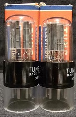 TUNG-SOL 6SN7 GT TUBE 1953 BOXED GRAY PLATES MATCHED SET NIB