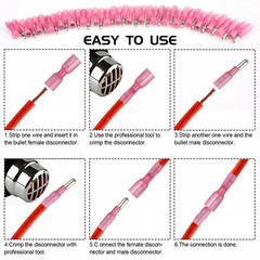 200pcs Heat Shrink Bullet Wire Connectors 22-10AWG Male Female Crimp Terminals