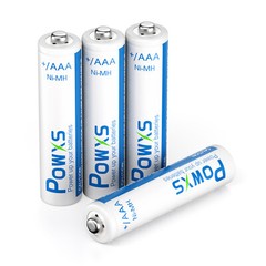 Powxs AAA NiMH Rechargeable Batteries Lot Pack, EBL FY-809 8-Slot LCD Charger