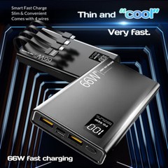 Power Bank Super Fast Charging Large Capacity Portable LED Light for Cell Phone