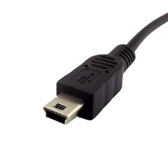 Mini USB 5 Pin Male to 5.5 x 2.1mm Female Jack DC Power Supply Connector Cable
