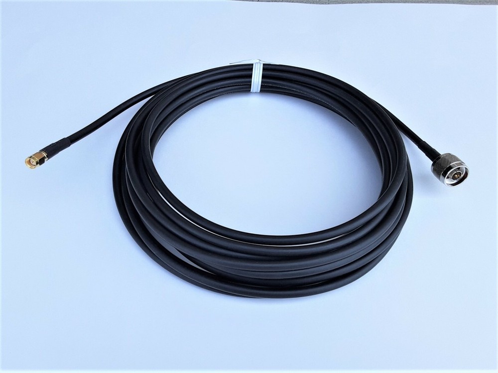 US MADE LMR-240 SMA MALE to N MALE Coaxial RF Pigtail Cable 50 ohms
